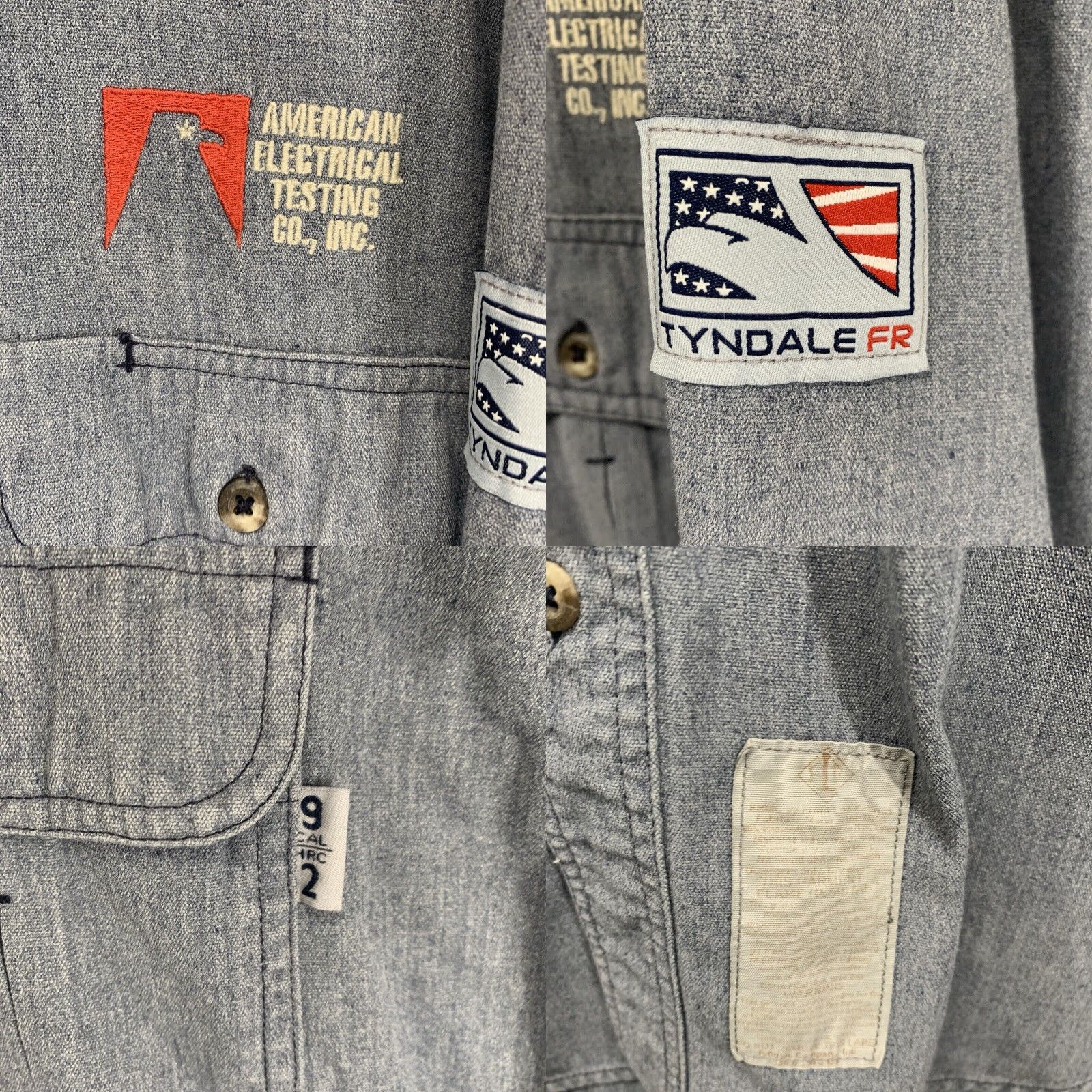 Vintage VINTAGE Tyndale Men’s Cotton Blend Button Down Shirt 3XL Construction Firefighter Gray Spots Wear Size US XXL / EU 58 / 5 - 8 Thumbnail