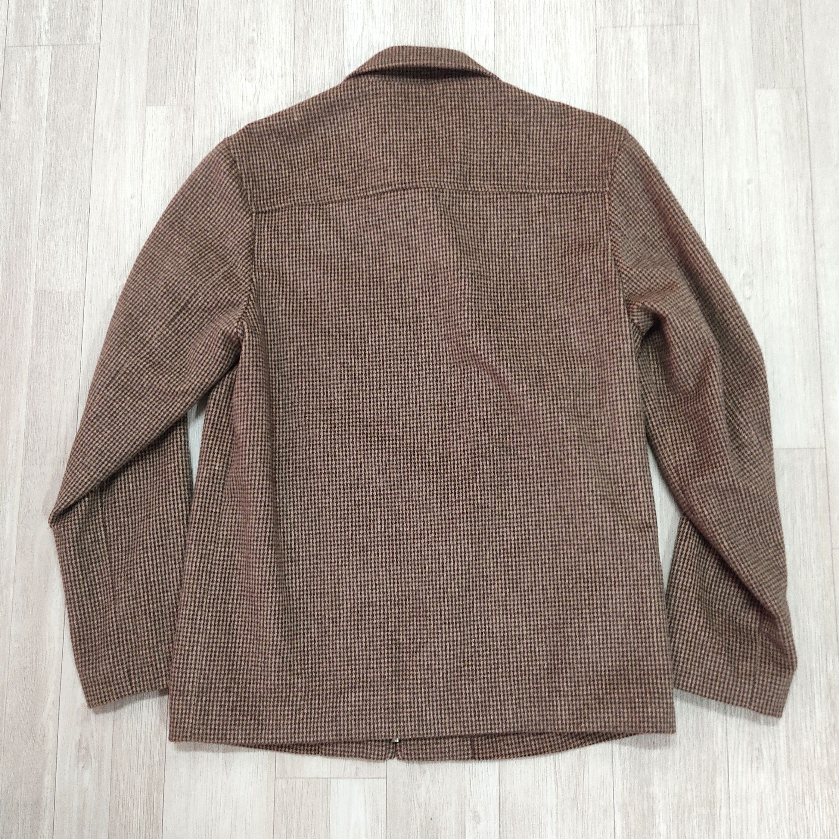 Paul Smith PAUL SMITH Herringbone Plaid Wool Zipper Jacket Size US L / EU 52-54 / 3 - 12 Thumbnail