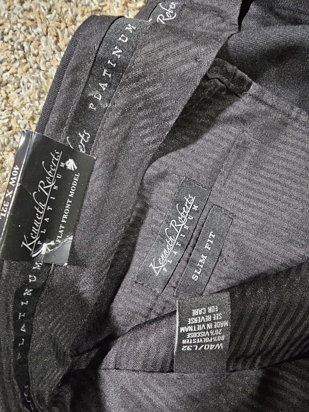 Designer kenneth roberts platinum midnight black slimfit NWT 40x32 Size US 40 / EU 56 - 2 Thumbnail