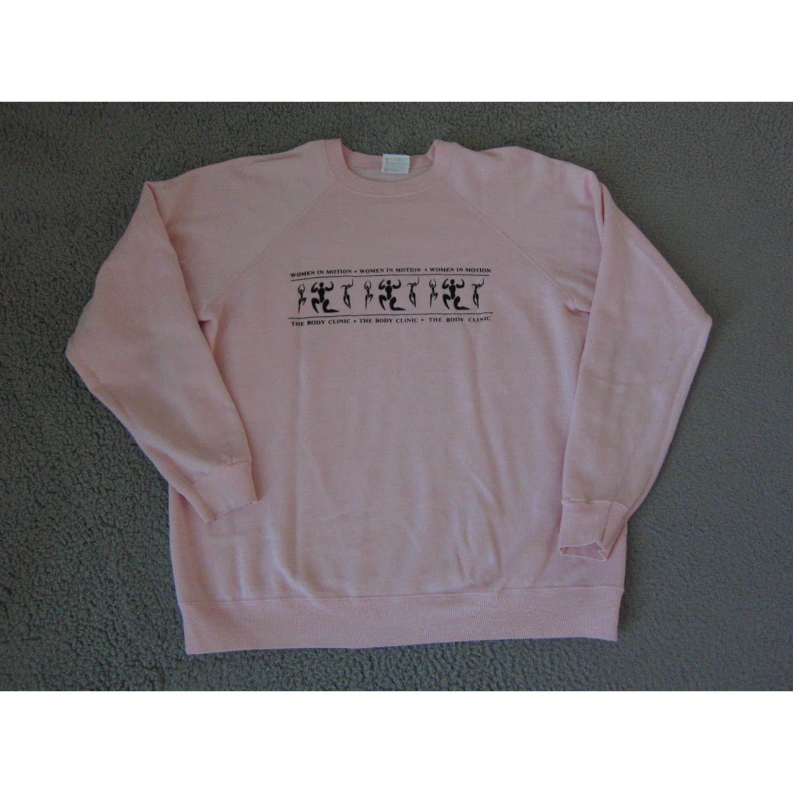 Hanes VINTAGE Hanes Sweatshirt Mens L Pink 90s Crew Neck Pullover Fleece Logo Cotton-Polyester Gym & Training Size L / US 10 / IT 46 - 2 Thumbnail