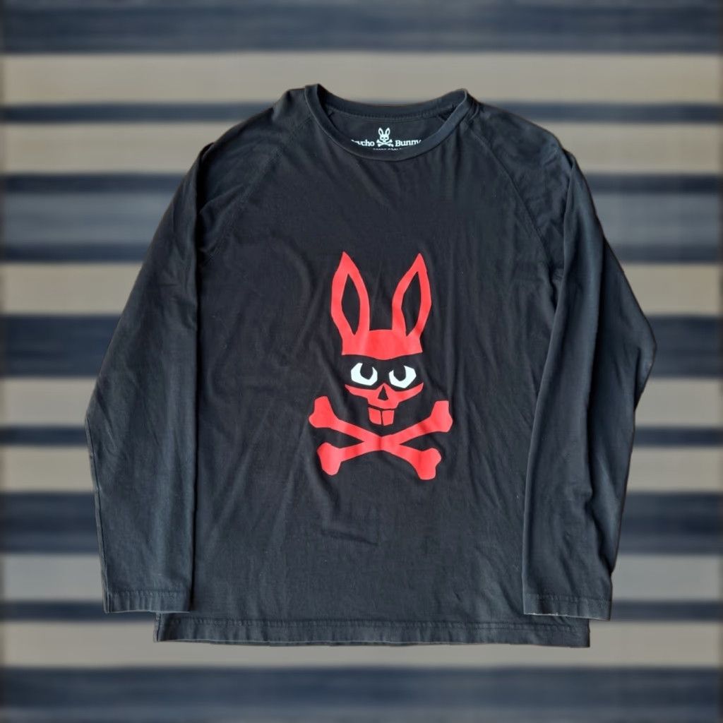 Psycho Bunny Psycho Bunny Mischief Long Sleeve Graphic T-Shirt Men’s 5 Black Size US S / EU 44-46 / 1 - 1 Thumbnail