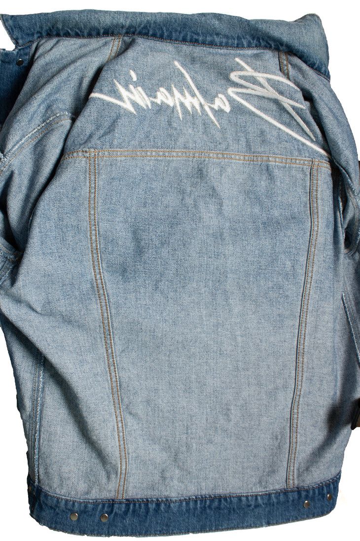 Balmain Balmain, Rockstar logo blue denim jacket Size US M / EU 48-50 / 2 - 10 Thumbnail