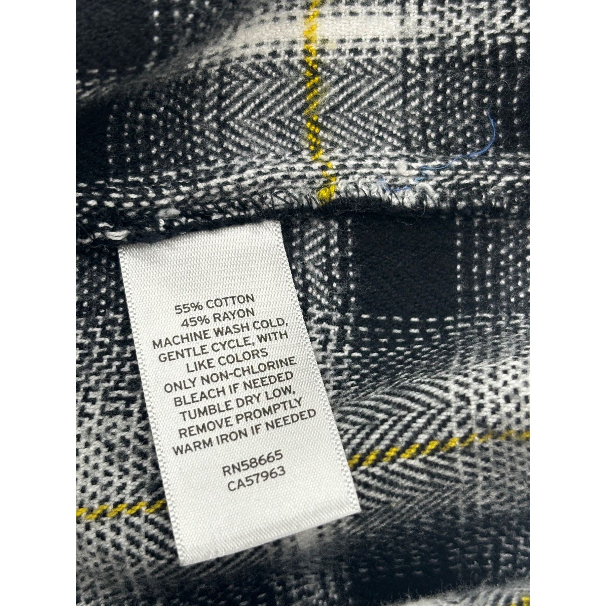 Other BP. Boyfriend Plaid Button-up Shirt in Ivory- Black Marley P Size XS / US 0-2 / IT 36-38 - 6 Thumbnail