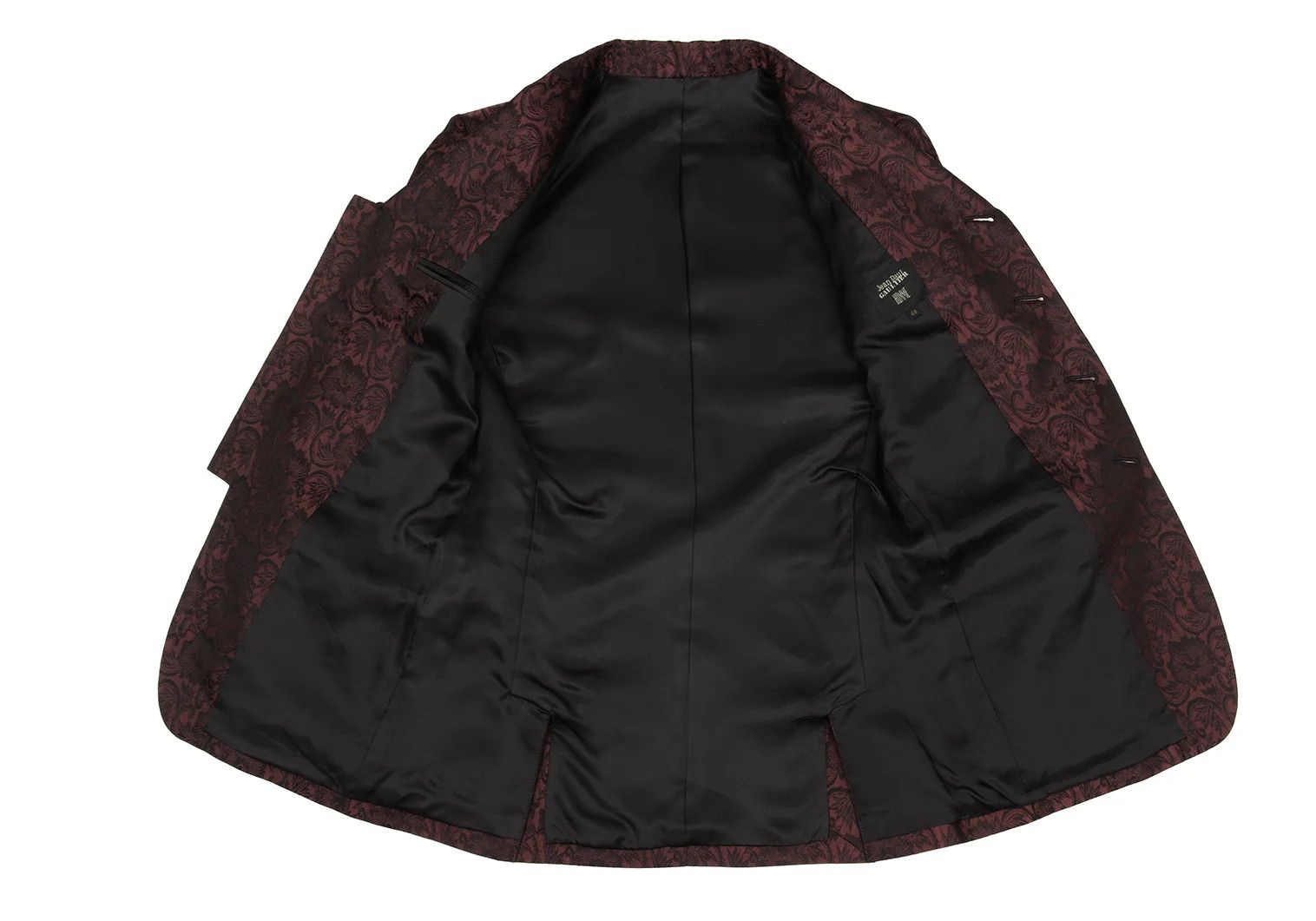 Jean Paul Gaultier Damask Jacquard 4B Jacket in Wine Size 48 Size US M / EU 48-50 / 2 - 11 Thumbnail