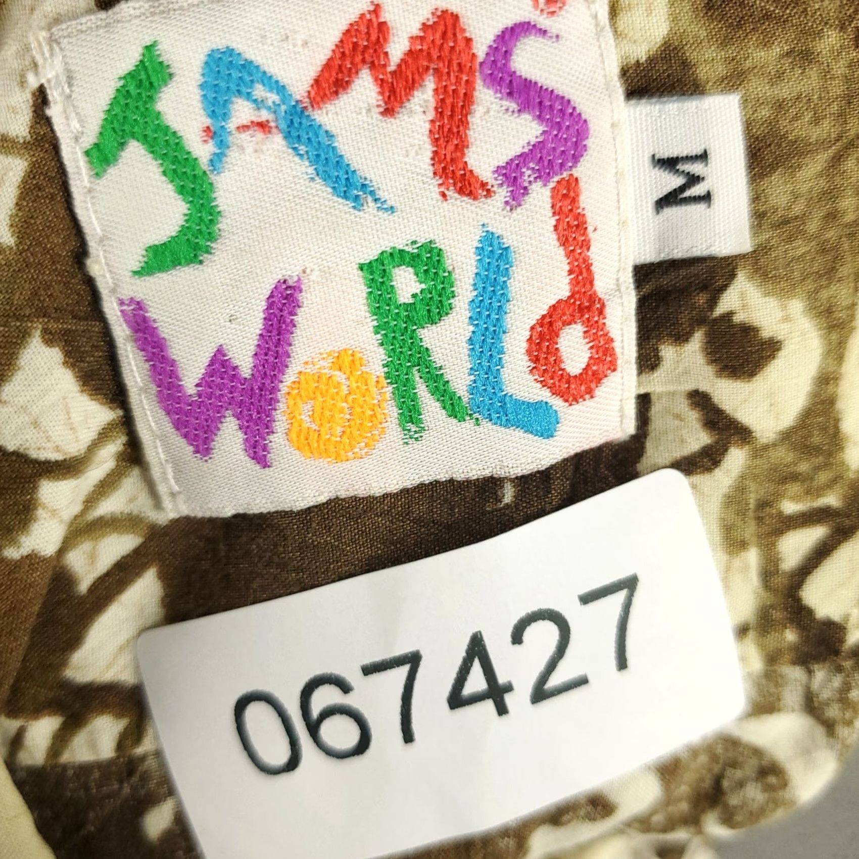 Jams World Jams World Shirt Mens Medium Beige Brown Paisley Rayon Hawaiian Button Up Size US M / EU 48-50 / 2 - 6 Thumbnail