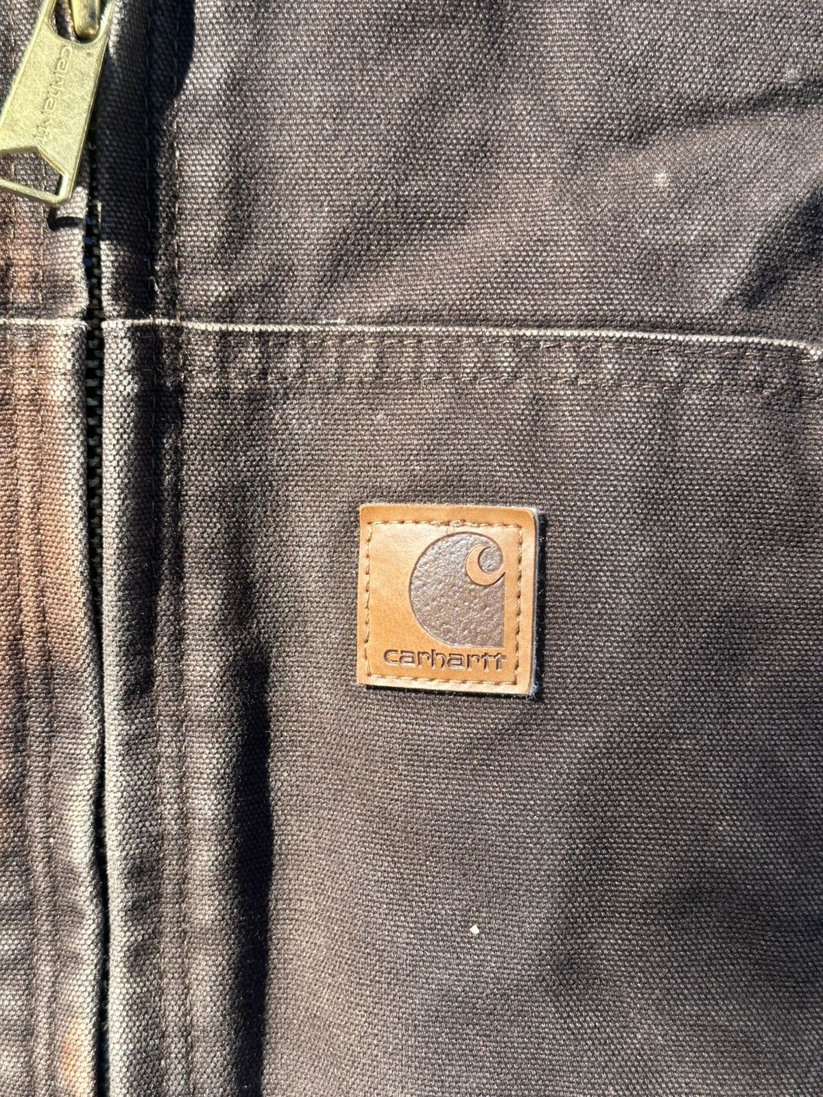 Carhartt XL Thrashed Carhartt Jacket Brown Workwear Faded Size US XL / EU 56 / 4 - 9 Thumbnail