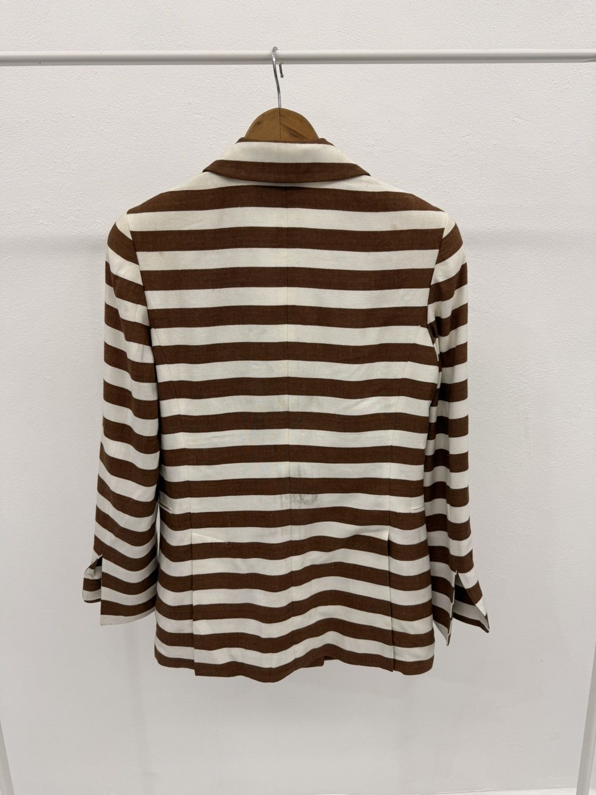 Gianfranco Ferre GIANFRANCO FERRE Jail Stripes Rayon/Silk Blazer Made ITALY 🇮🇹 Size XS / US 0-2 / IT 36-38 - 10 Thumbnail