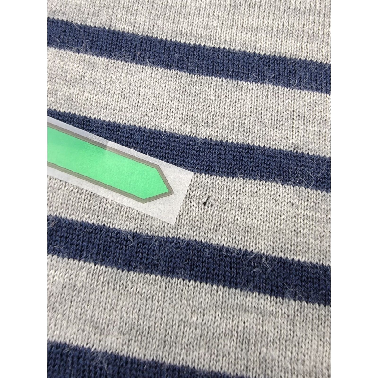 Lacoste VINTAGE Lacoste Sweater Dress Womens 40 Medium Gray Blue Stripe Wool Size M / US 6-8 / IT 42-44 - 6 Thumbnail