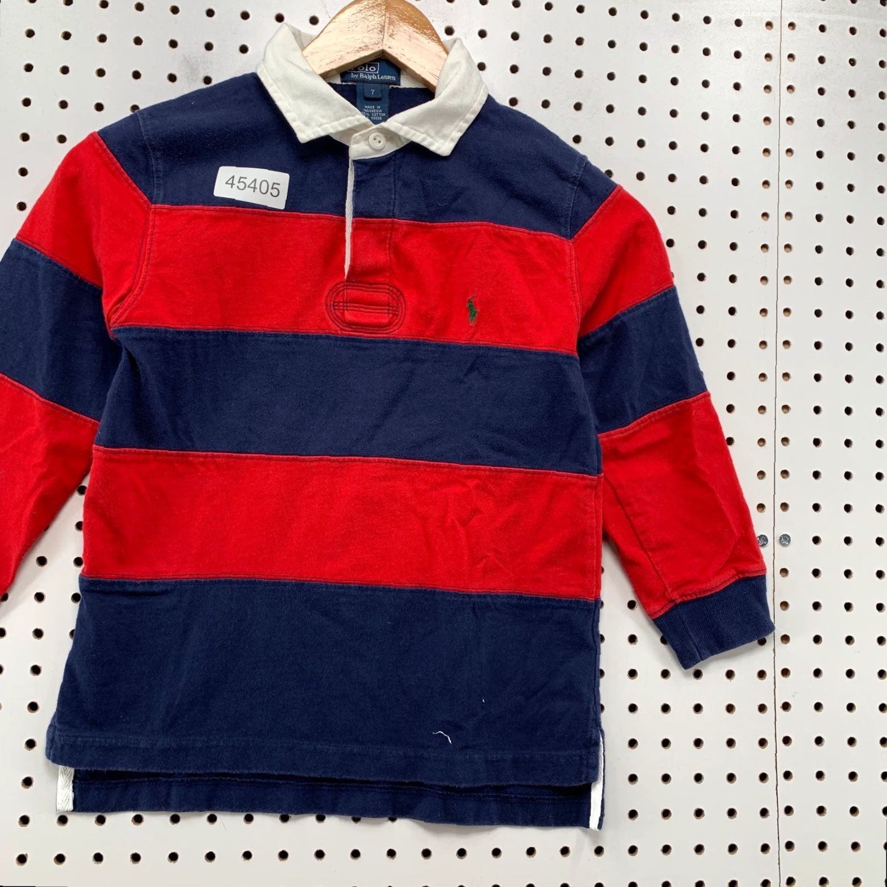 Polo Ralph Lauren VINTAGE Polo Ralph Lauren Rugby Shirt Mens Size 7 Red Blue Striped Long Sleeve Size US M / EU 48-50 / 2 - 5 Thumbnail