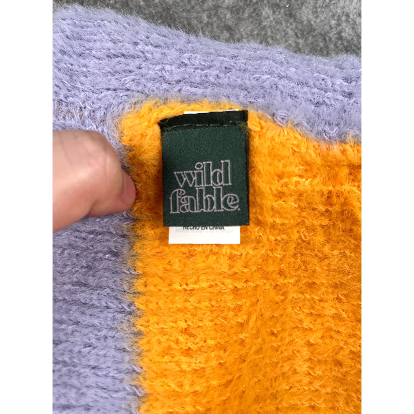Vintage Wild Fable Beanie Women One Size Yellow Purple Knit Polyester Nylon Blend NEW Size ONE SIZE - 6 Thumbnail
