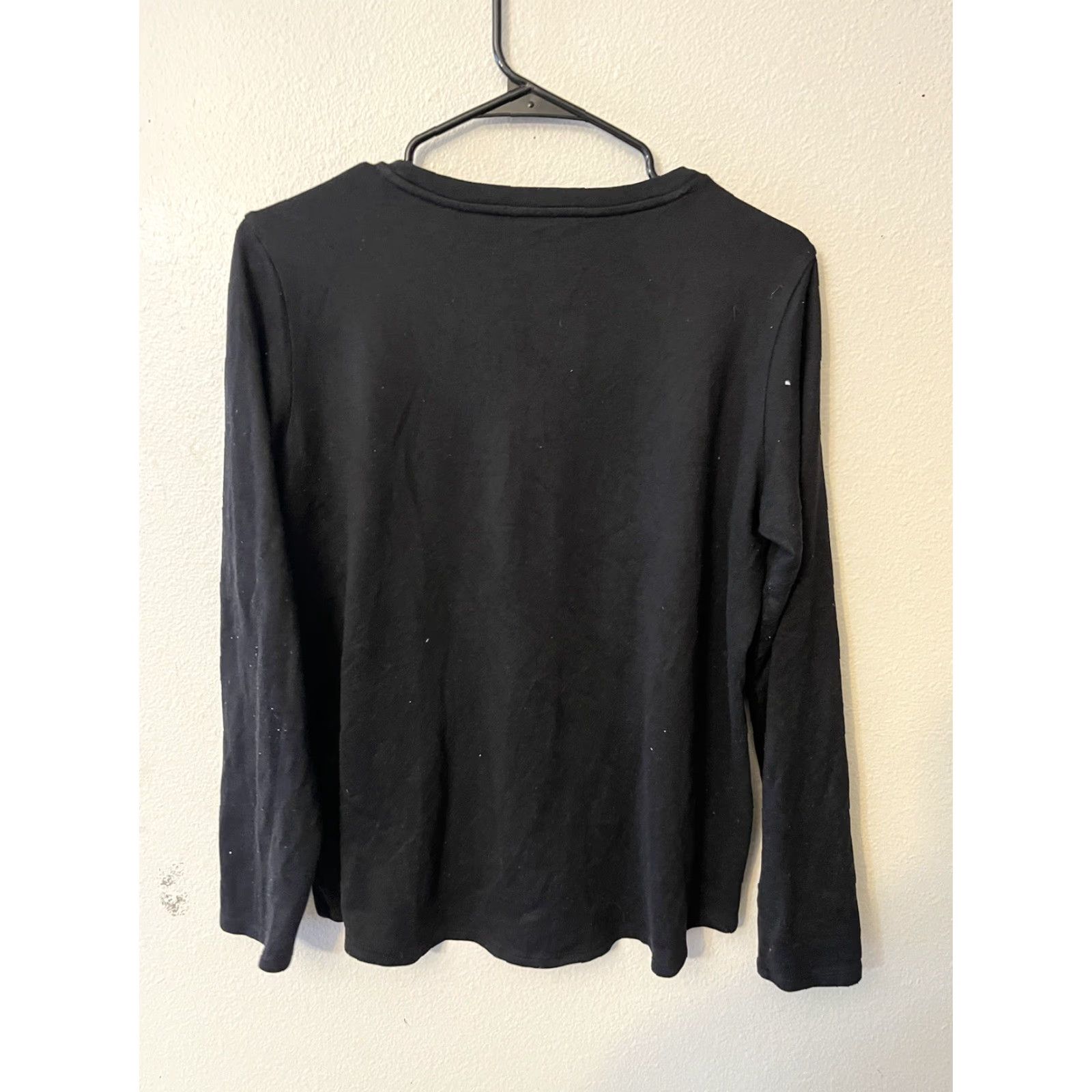 American Eagle Outfitters American Eagle Outfitters Women's Long Sleeve Black Large Polyester Size L / US 10 / IT 46 - 3 Thumbnail