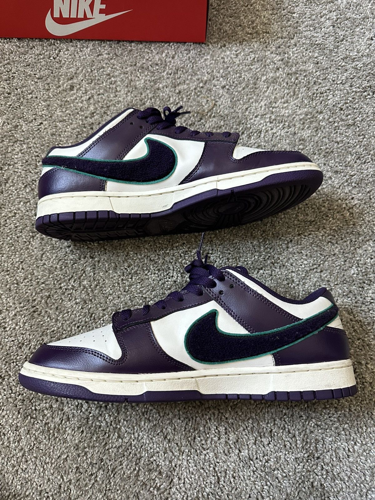 Nike Nike Dunk Low Retro “Chenille Swoosh” Size US 12 / EU 45 - 2 Thumbnail
