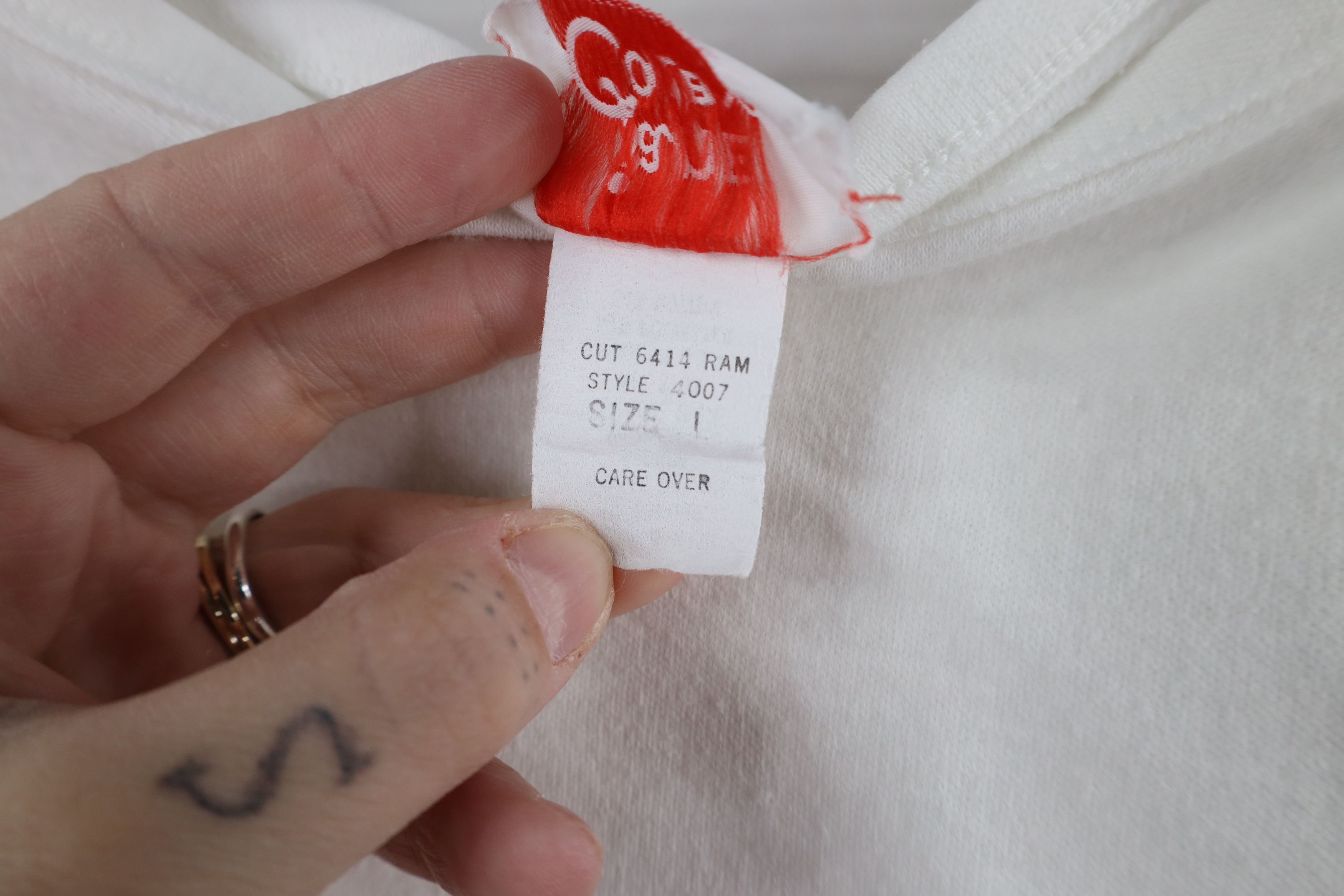 Vintage Vintage 80s 90s Streetwear Dolman Sleeve T-Shirt White USA Size L / US 10 / IT 46 - 7 Thumbnail