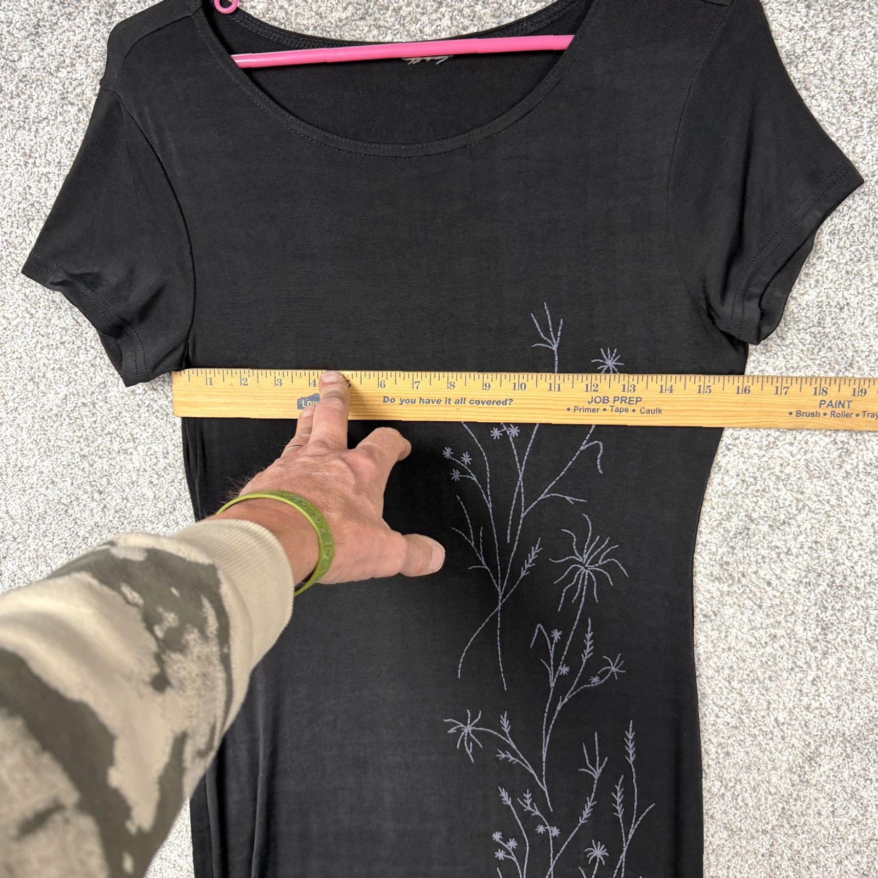 Vintage VINTAGE Y2K Embroidered Maxi Dress M Dark Floral Night Witchy Bohemian Gothic Grunge Retro Women’s Size M / US 6-8 / IT 42-44 - 2 Thumbnail