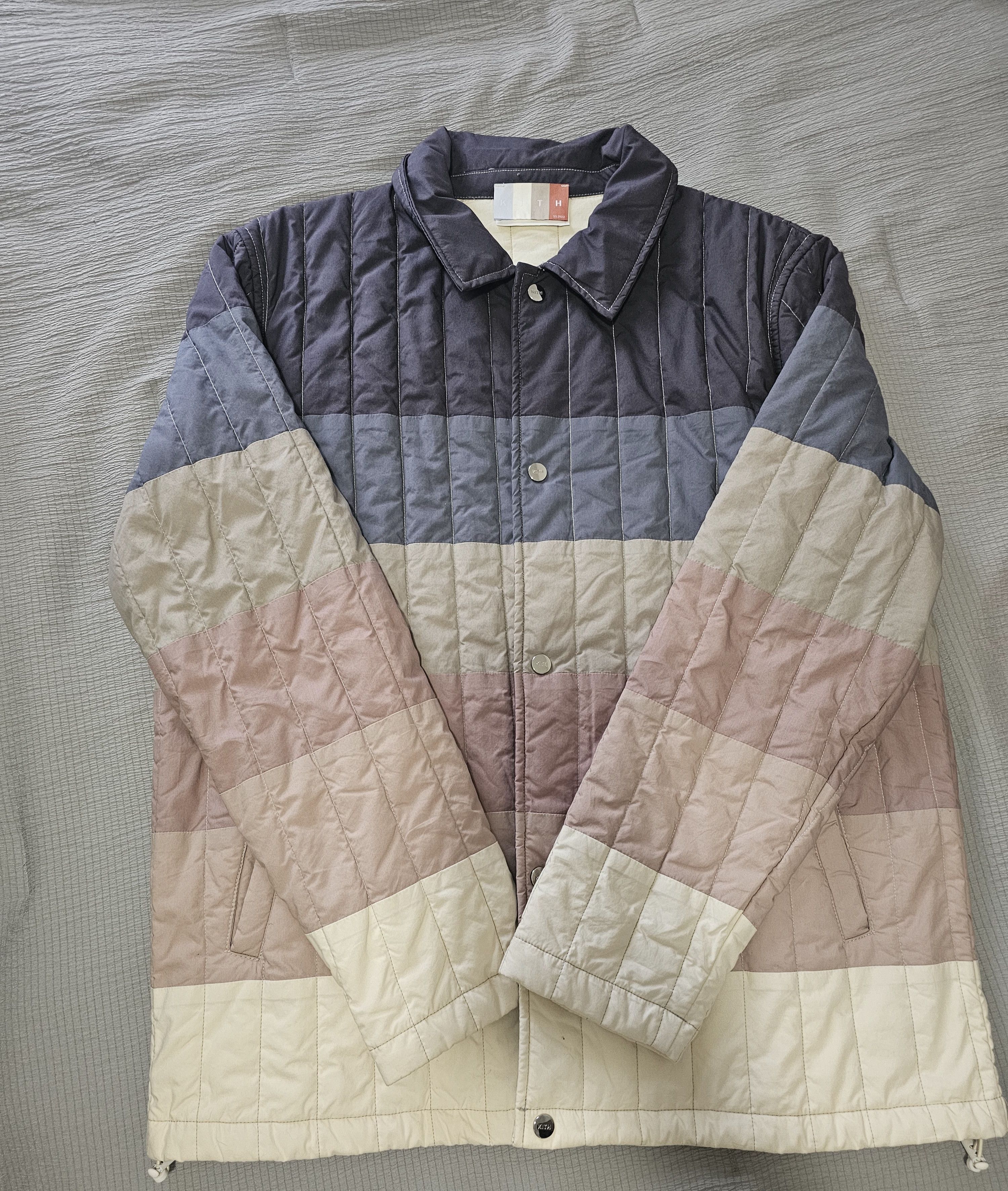 Kith Striped Poplin Carmine Coach Jacket Size US L / EU 52-54 / 3 - 3 Thumbnail