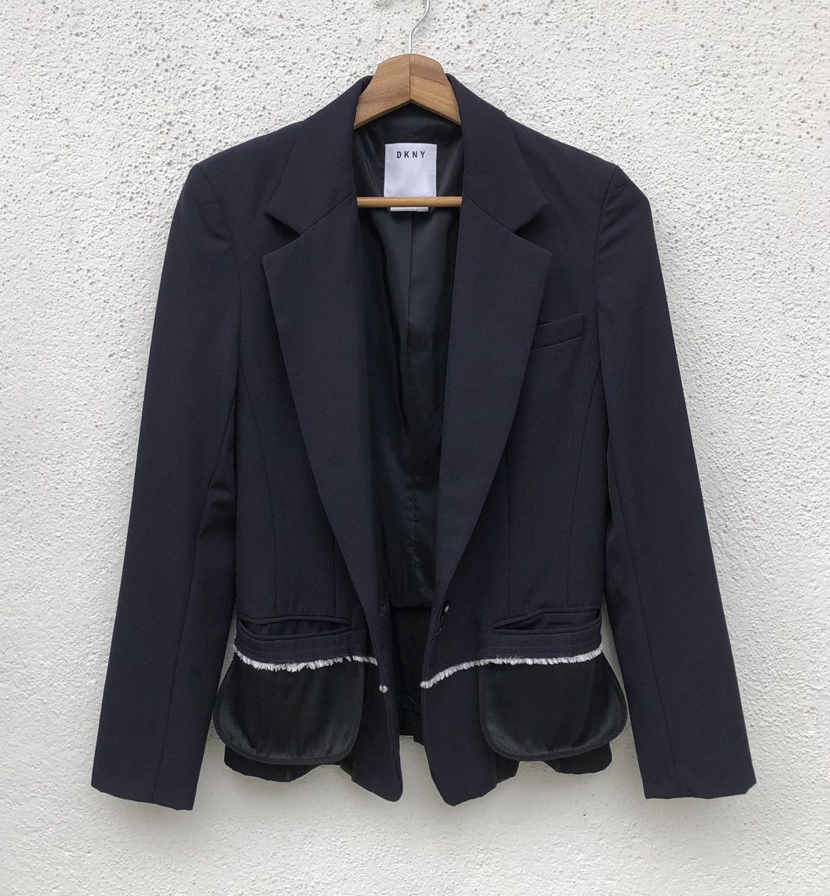 DKNY DKNY Black Layered Blazer Size S / US 4 / IT 40 - 7 Thumbnail