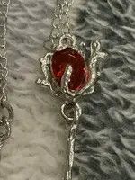 Designer × Japanese Brand Double Layer Red Rose Pendant Necklaces Size ONE SIZE - 3 Thumbnail