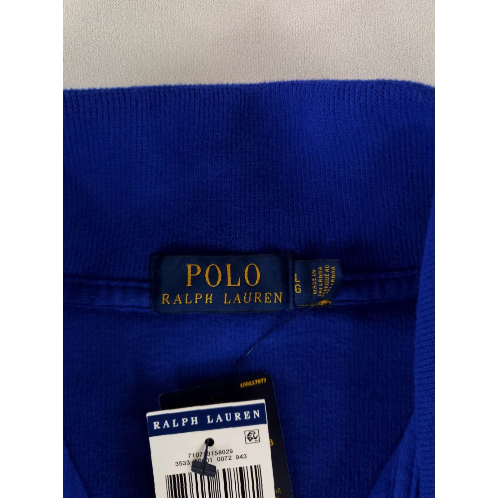 Polo Ralph Lauren Polo Ralph Lauren 1/4 Zip Pullover Cotton Blue Long Sleeve Mens L NWT Shirt Size US L / EU 52-54 / 3 - 4 Thumbnail