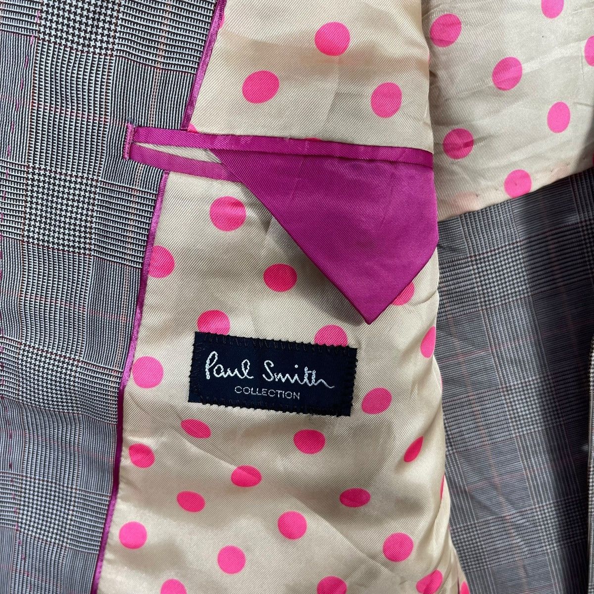 Paul Smith Paul Smith Collection Glen Plaid Blazer Polka Dot Lining Size 38R - 3 Thumbnail