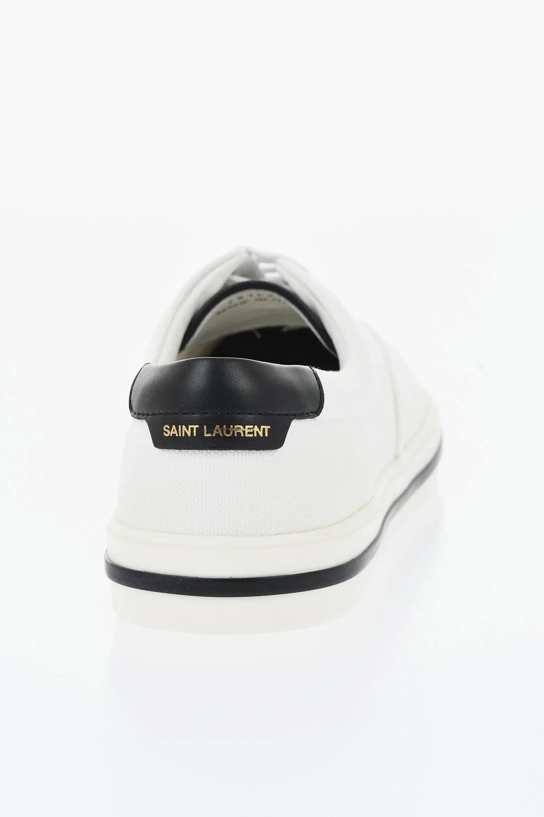 Saint Laurent Paris og1mm0426 Fabric Low-Top Sneakers in White Size US 9.5 / EU 42-43 - 2 Thumbnail