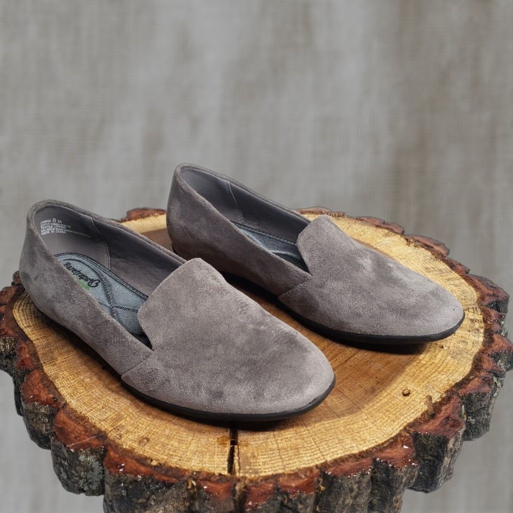 Vintage VINTAGE BareTraps Janine Gray Flats Loafers Slip On Round Toe Adult Women 8M Black Casual Workwear Womens Size US 8 / IT 38 - 1 Thumbnail