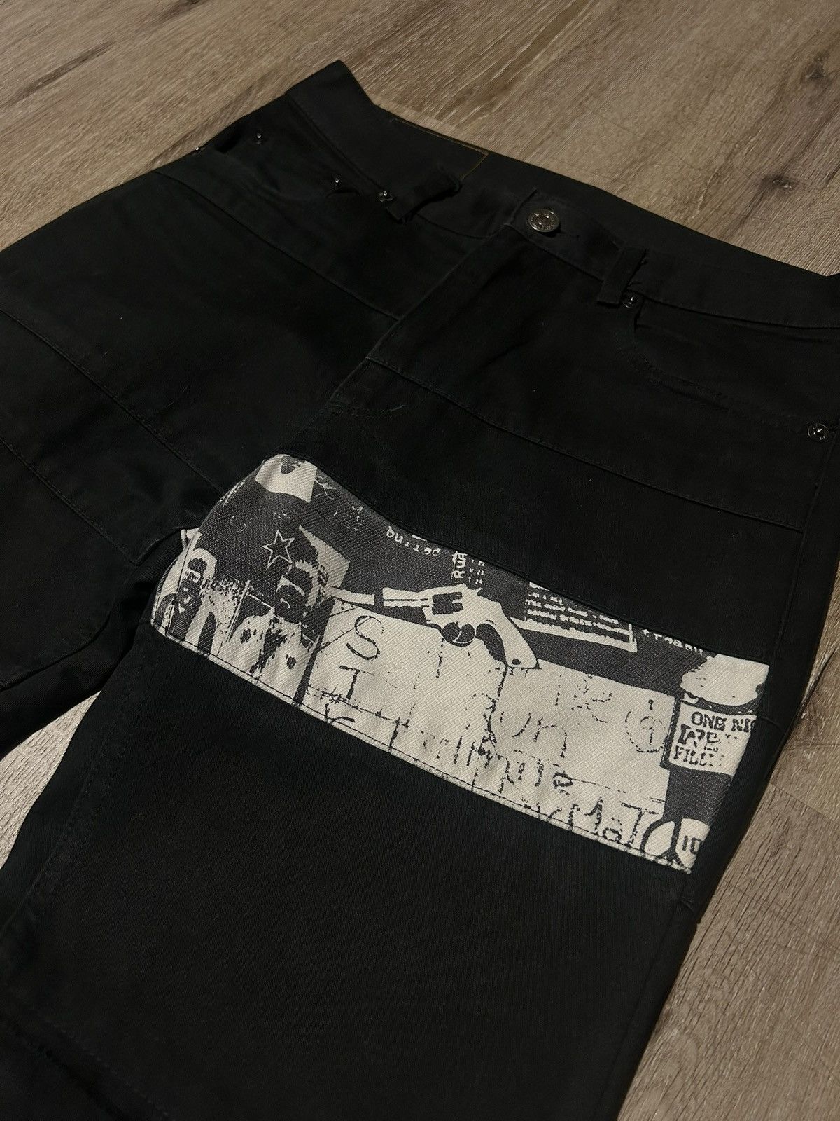 Hysteric Glamour Vintage Japanese Brand Worldwide Love Patchwork Hagi Pants Size US 28 / EU 44 - 2 Thumbnail