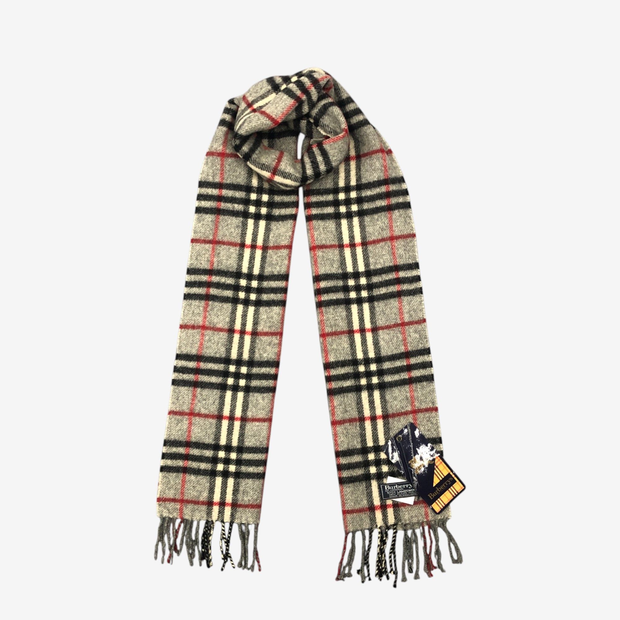 Burberry NWT Vintage Burberry Scarf Muffler Wool Winter Scarves Size ONE SIZE - 1 Thumbnail