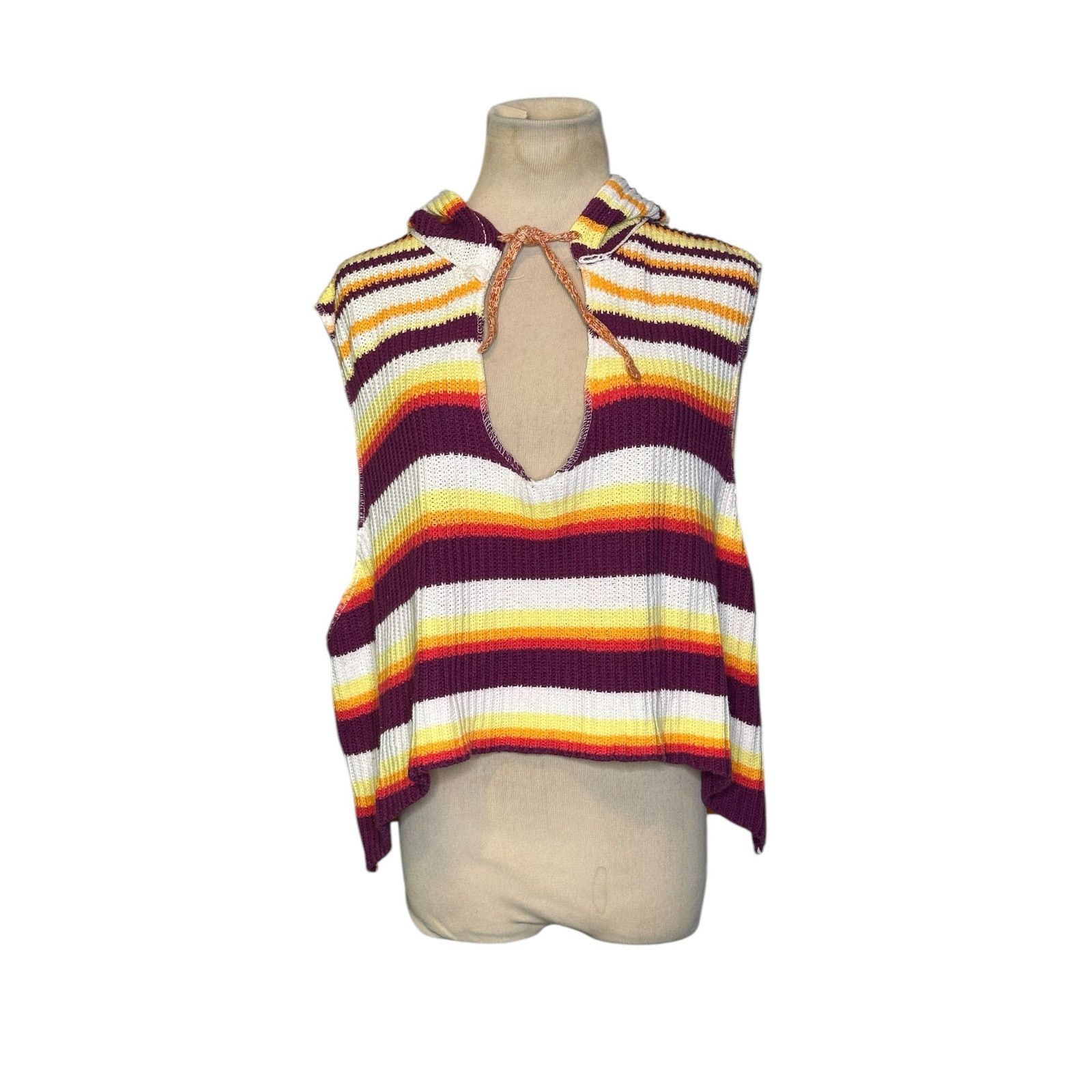 Bdg BDG colorful striped slouchy hoodie sweater Vest Size XS Size XS / US 0-2 / IT 36-38 - 14 Thumbnail