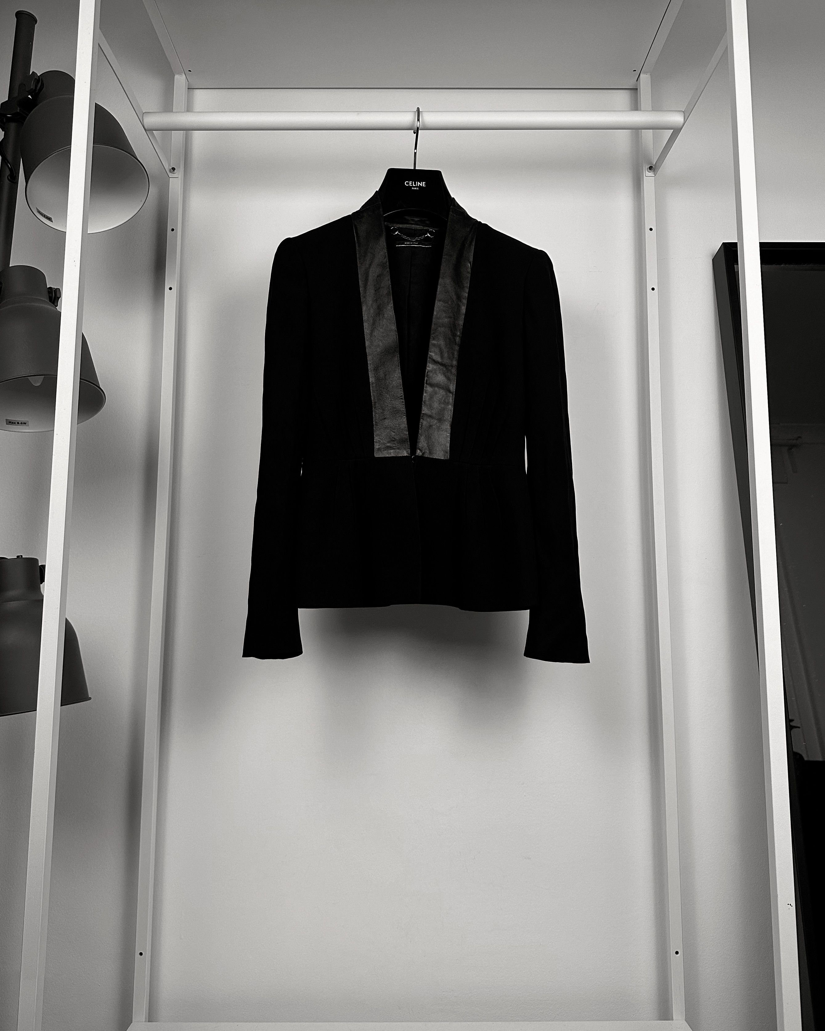 Gucci Gucci Blazer With Leather Collar Size US XS / EU 42 / 0 - 1 Thumbnail