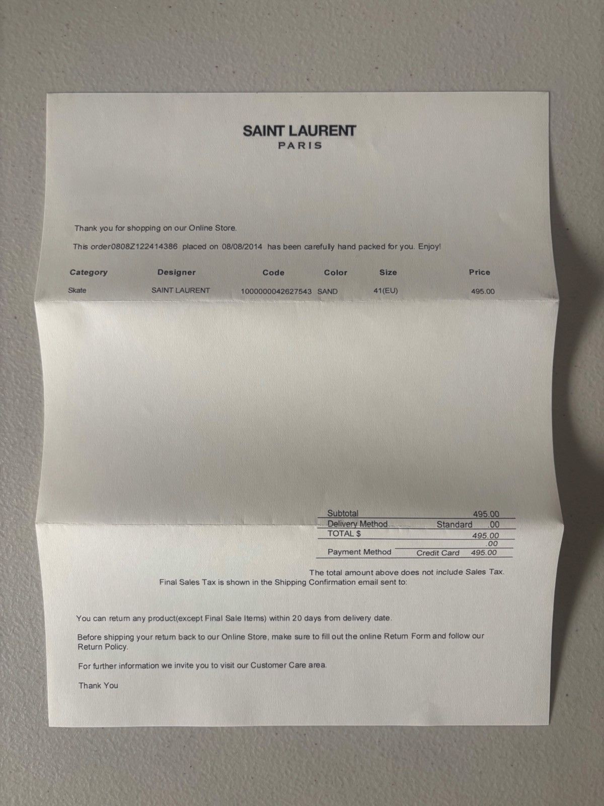 Saint Laurent Paris Saint Laurent Skate Sand EU 41 Size US 8 / EU 41 - 13 Thumbnail