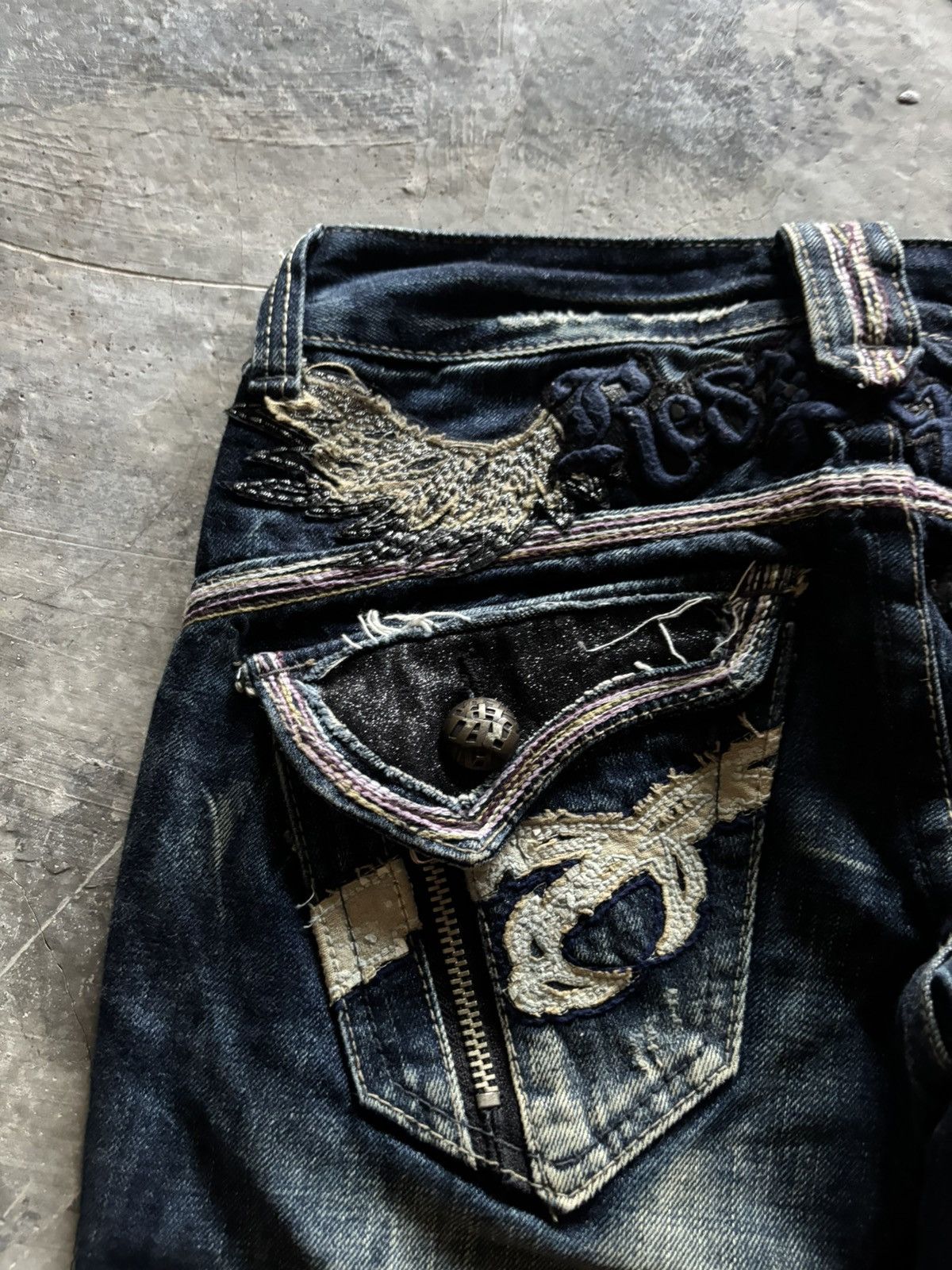 If Six Was Nine RED PEPPER FLARE LOW RISE WING BACK POCKET JAPANESE RUSTY Size US 30 / EU 46 - 16 Thumbnail