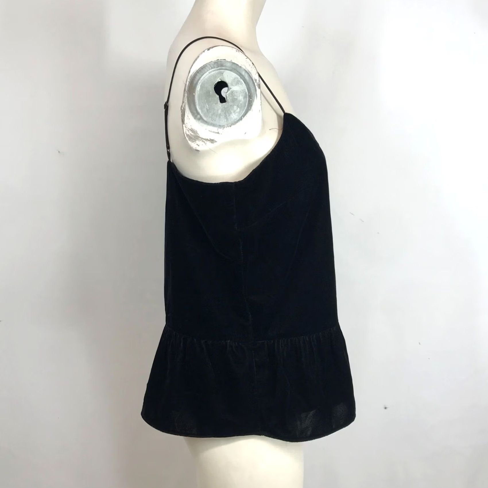 J.Crew J. CREW Womens 4 Black Spaghetti Strap V Neck Polyester Tank Size S / US 4 / IT 40 - 4 Thumbnail