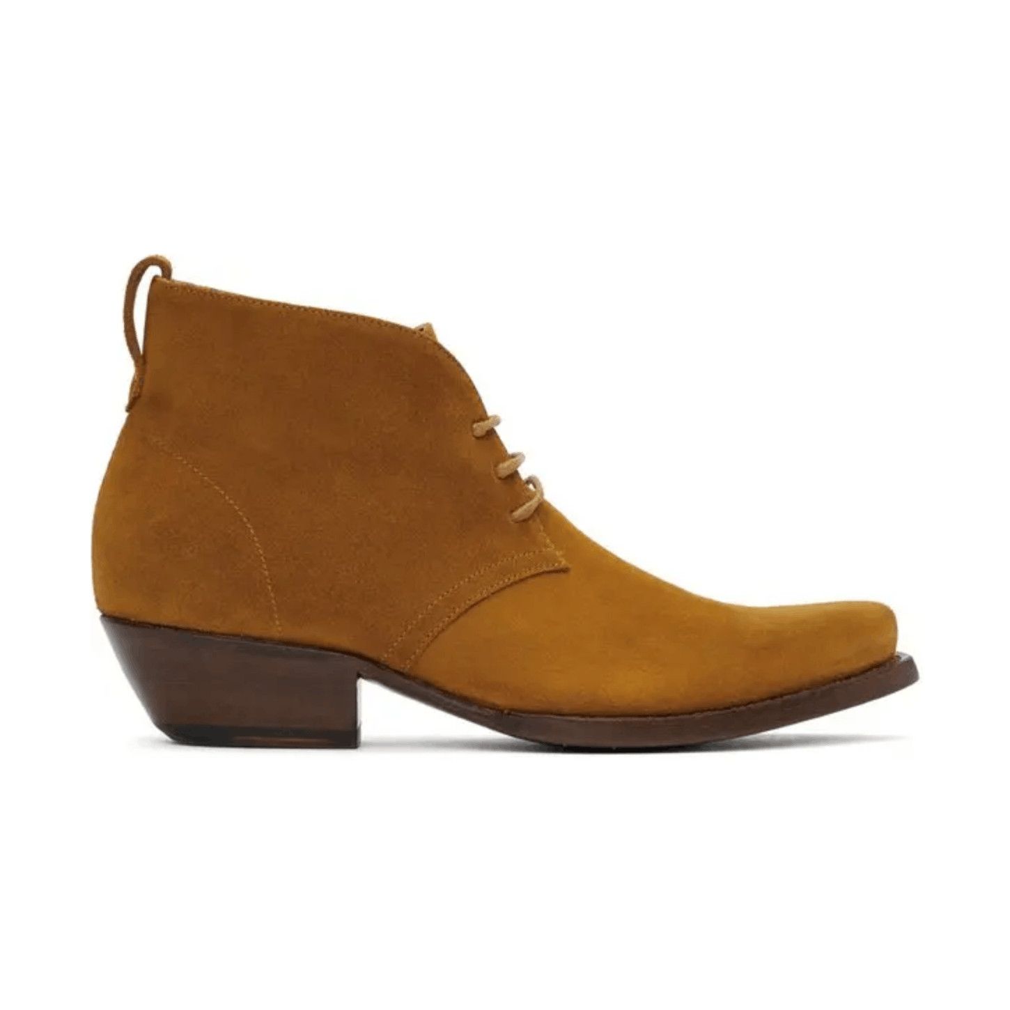 4SDESIGNS Tan Suede Western Boots Size US 7 / EU 40 - 1 Thumbnail