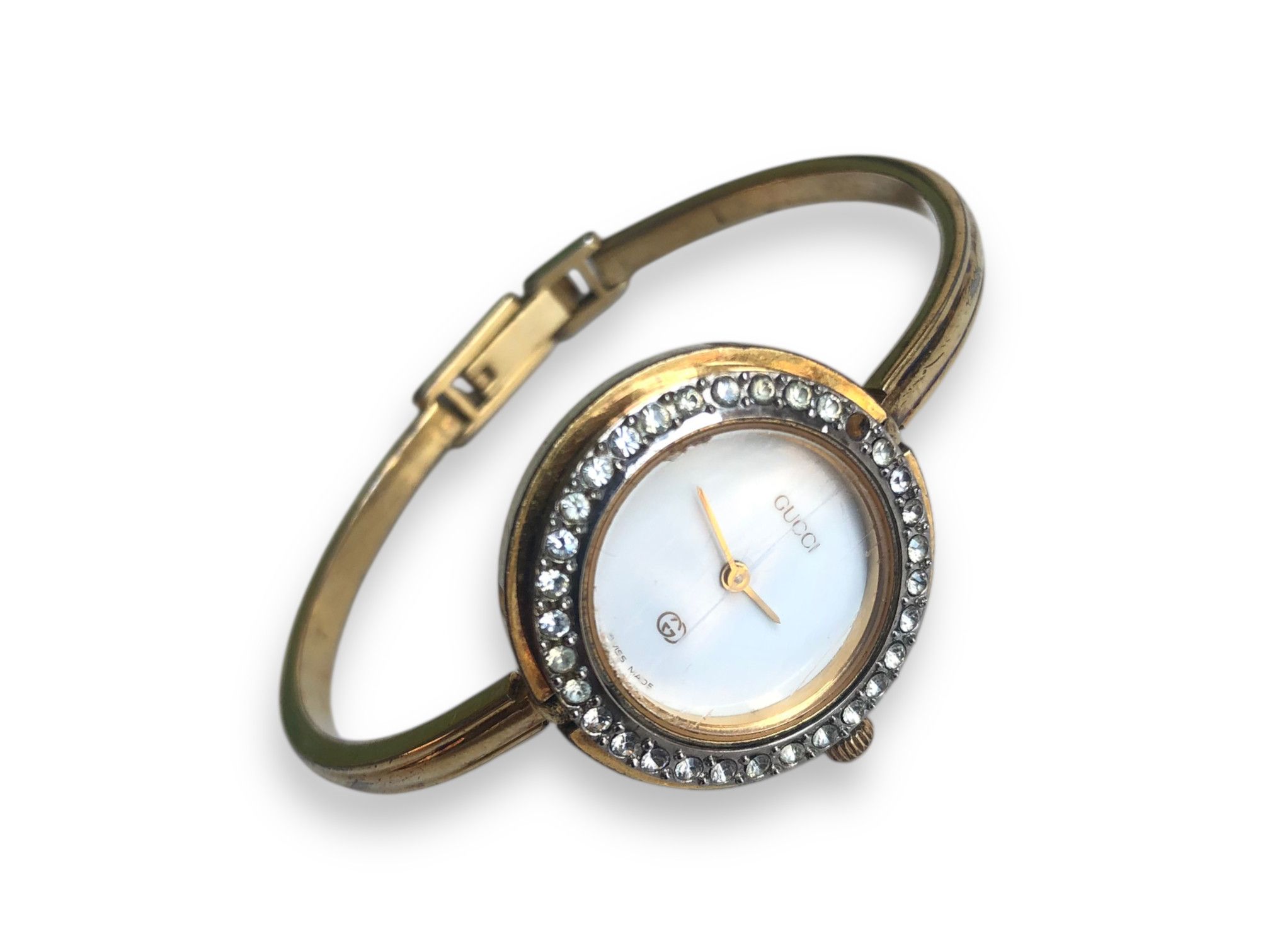 Gucci 💯Vintage GUCCI 1100L Ladies Bangle Gold Bracelet Watch Size ONE SIZE - 1 Thumbnail