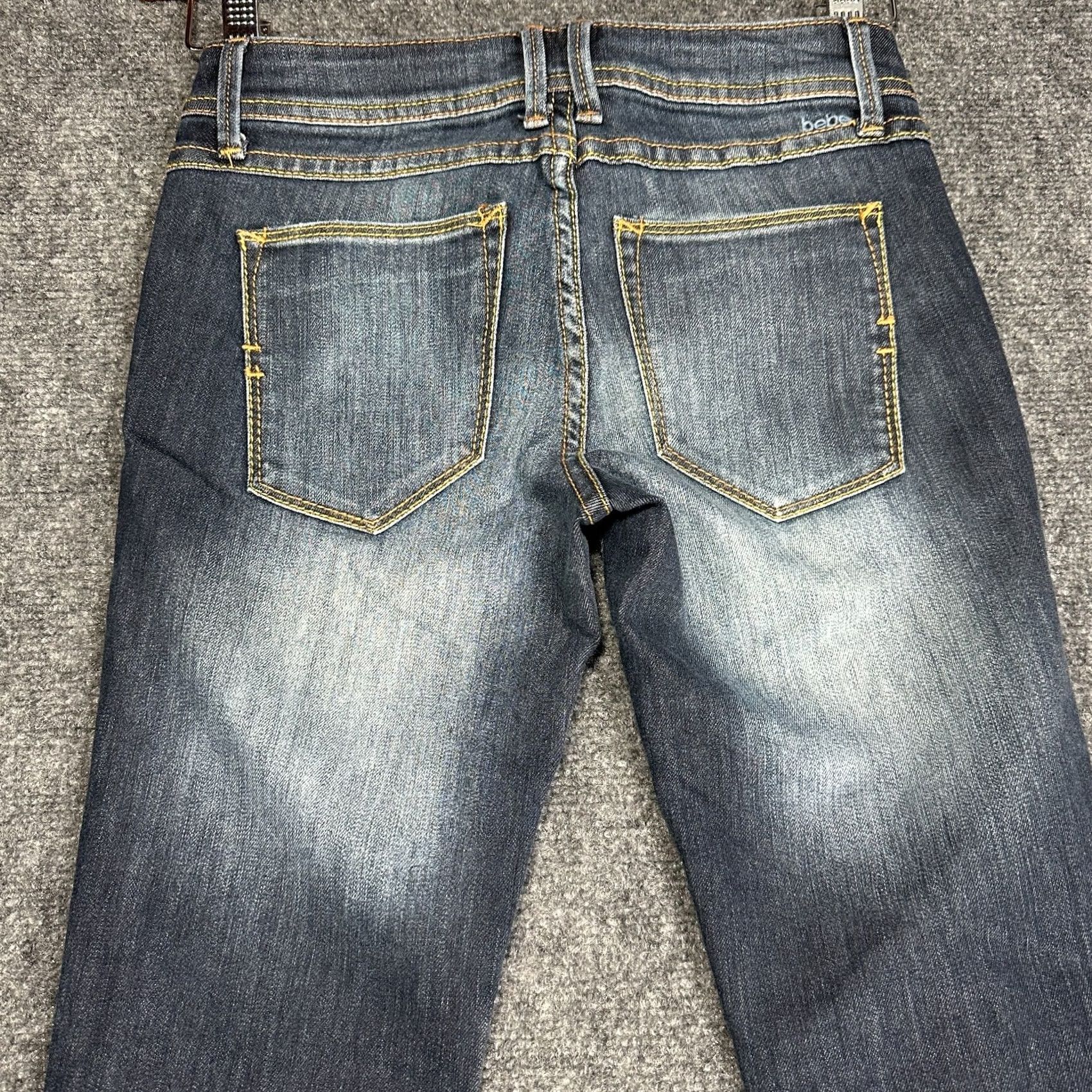 Bebe bebe Jeans Womens 25 Skinny Medium Wash Cotton Blend Pockets Denim 5-Pocket Size 42" / US 20 - 7 Thumbnail