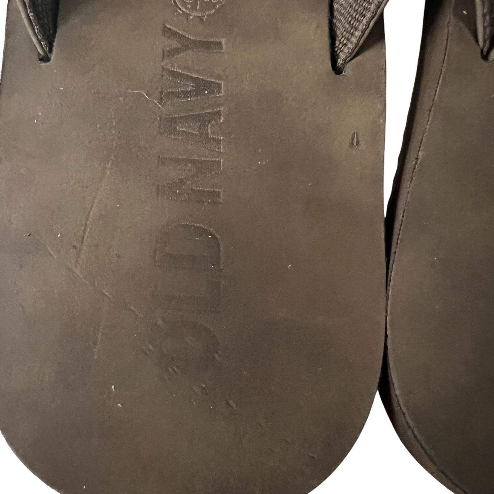 Old Navy OLD NAVY Men’s Faux Leather Brown Flip Flops Sandals 13-14 Size US 13 / EU 46 - 8 Thumbnail