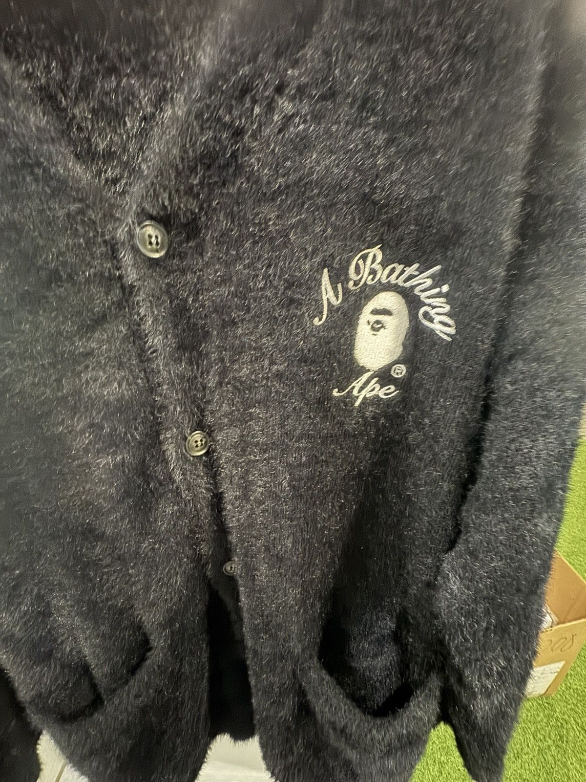 Bape Bape Shaggy Knit Cardigan Navy Size US XL / EU 56 / 4 - 2 Thumbnail