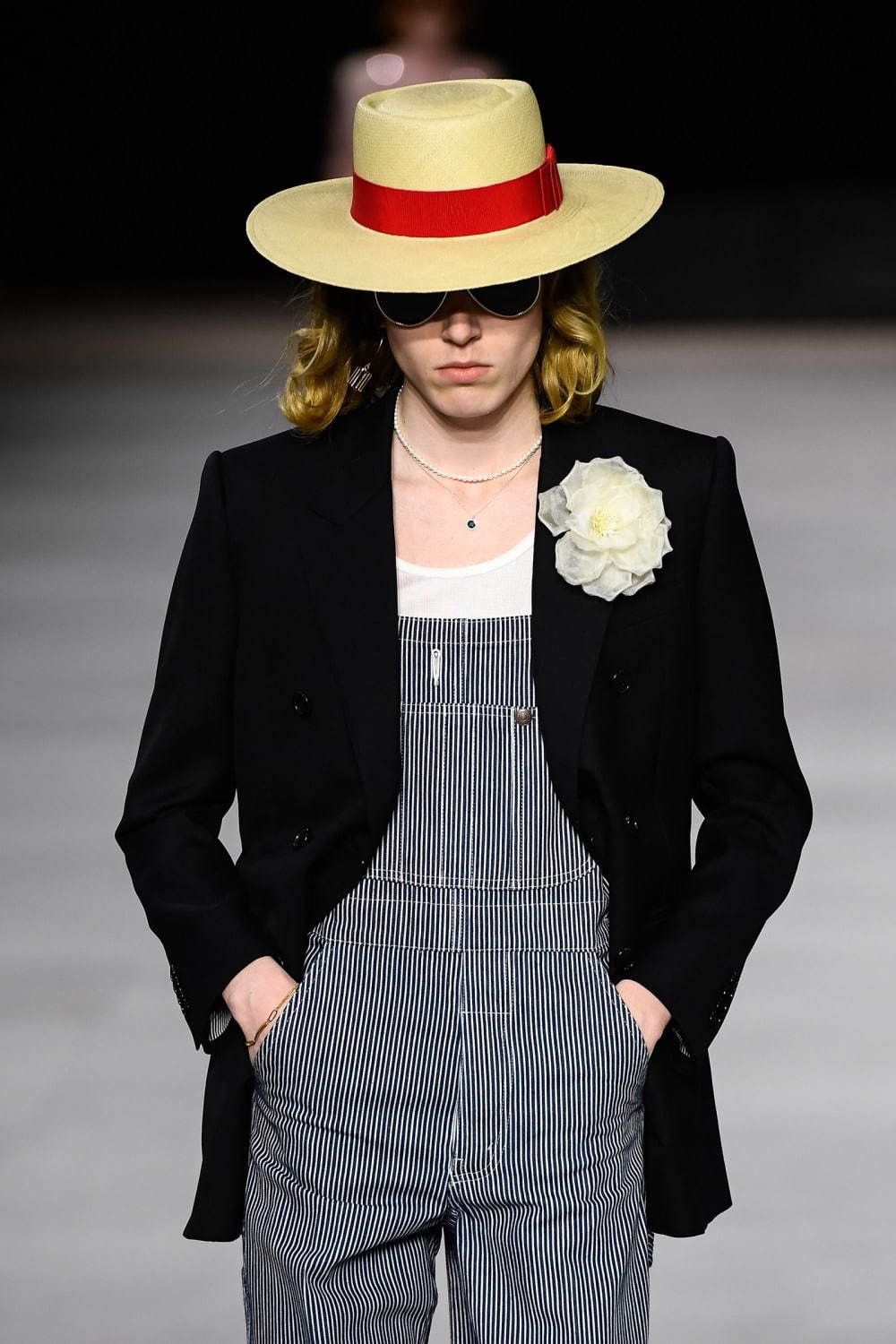 Celine CELINE BY HEDI SLIMANE 20SS HICKORY STRIPE OVERALLS Size US 28 / EU 44 - 4 Thumbnail