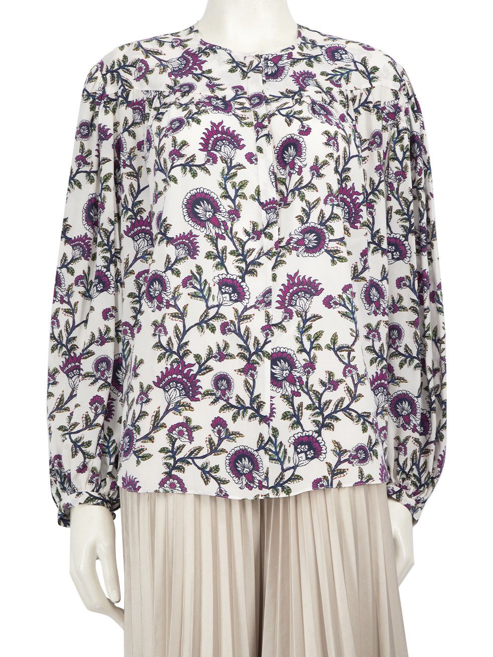 Isabel Marant Silk Floral Print Oversized Blouse Size XS / US 0-2 / IT 36-38 - 1 Thumbnail