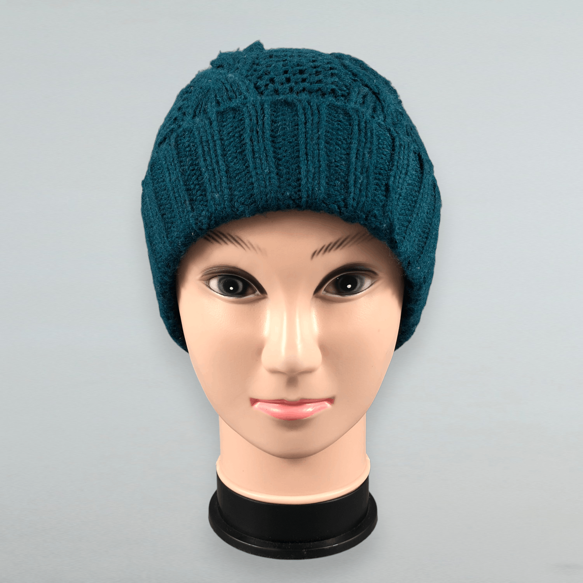 Japanese Brand Cable Knit Plain Beanie Size ONE SIZE - 1 Thumbnail