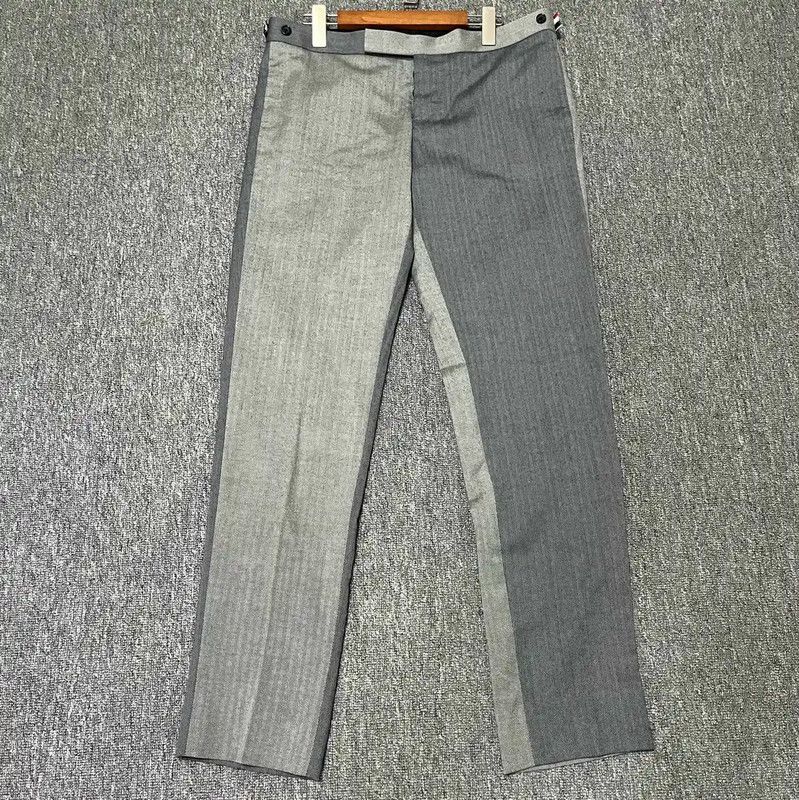 Thom Browne Thom Browne Grey Wool Men's Casual Pants 0089 Size US 27 - 1 Thumbnail