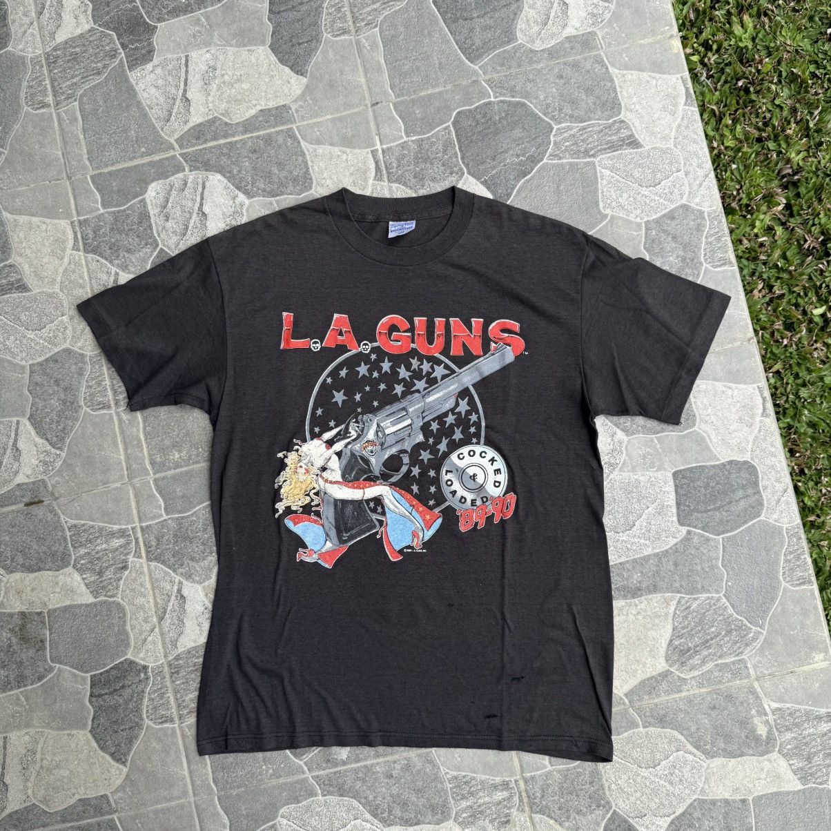 Band Tees L.A GUNS crew 1989 Size US L / EU 52-54 / 3 - 1 Thumbnail
