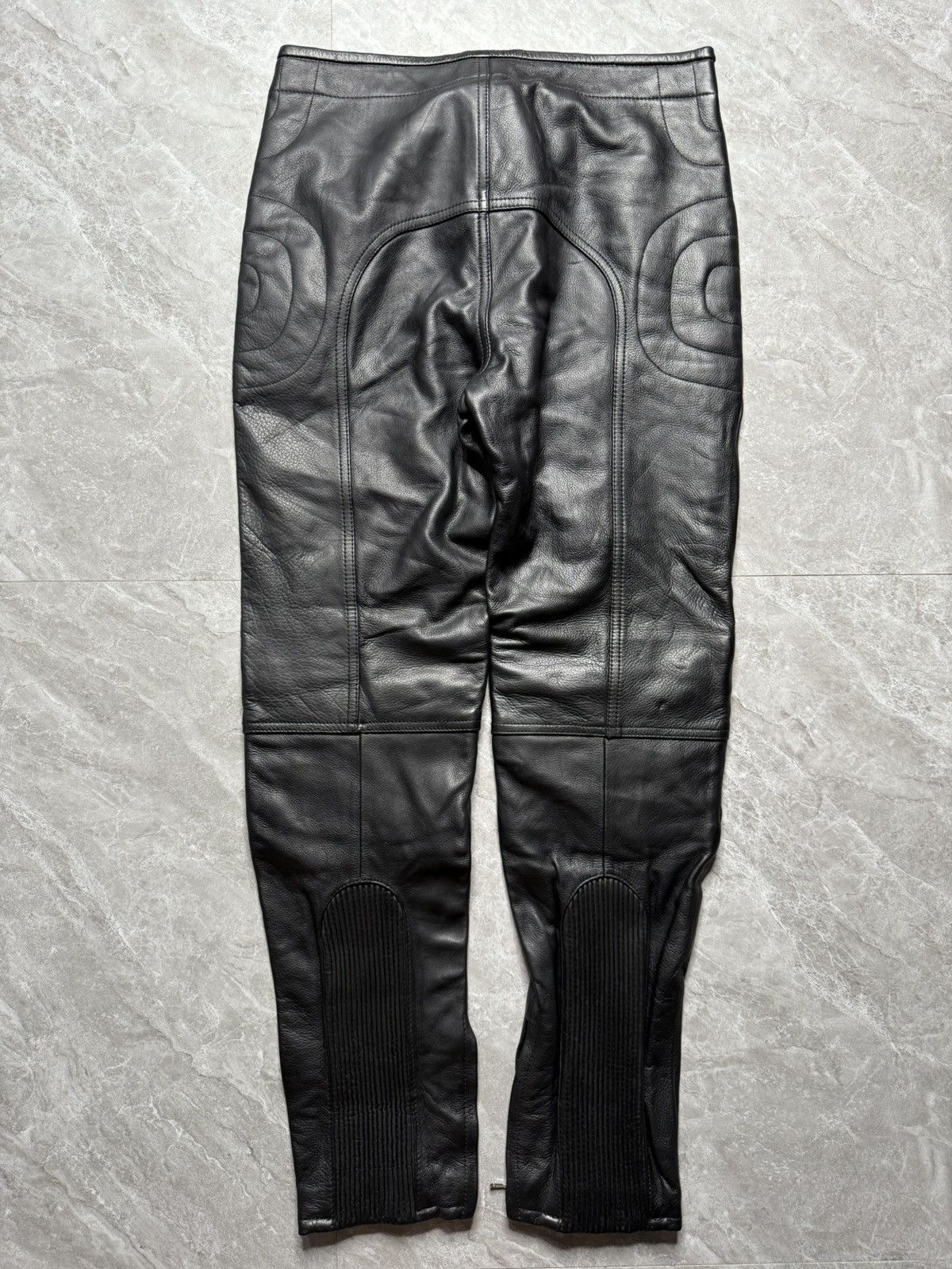 H&M × Moschino H&M x Moschino By jeremy Scott Leather Biker Pants Size US 29 - 3 Thumbnail