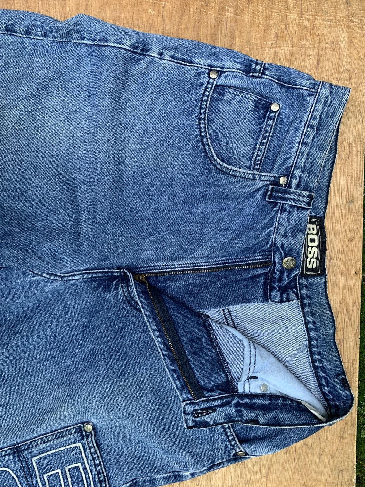 Hugo Boss Vintage 90s Boss Baggy Hip Hop Denim Jeans Pants Size US 31 - 19 Thumbnail
