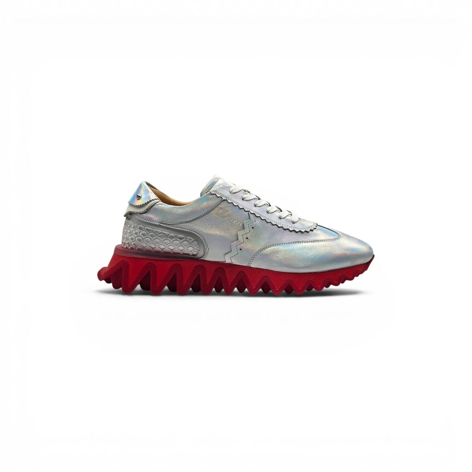 Christian Louboutin Astroloubi Silver Iridescent Red Bottom Sneakers EU 42 US 9 Size US 9 / EU 42 - 2 Thumbnail