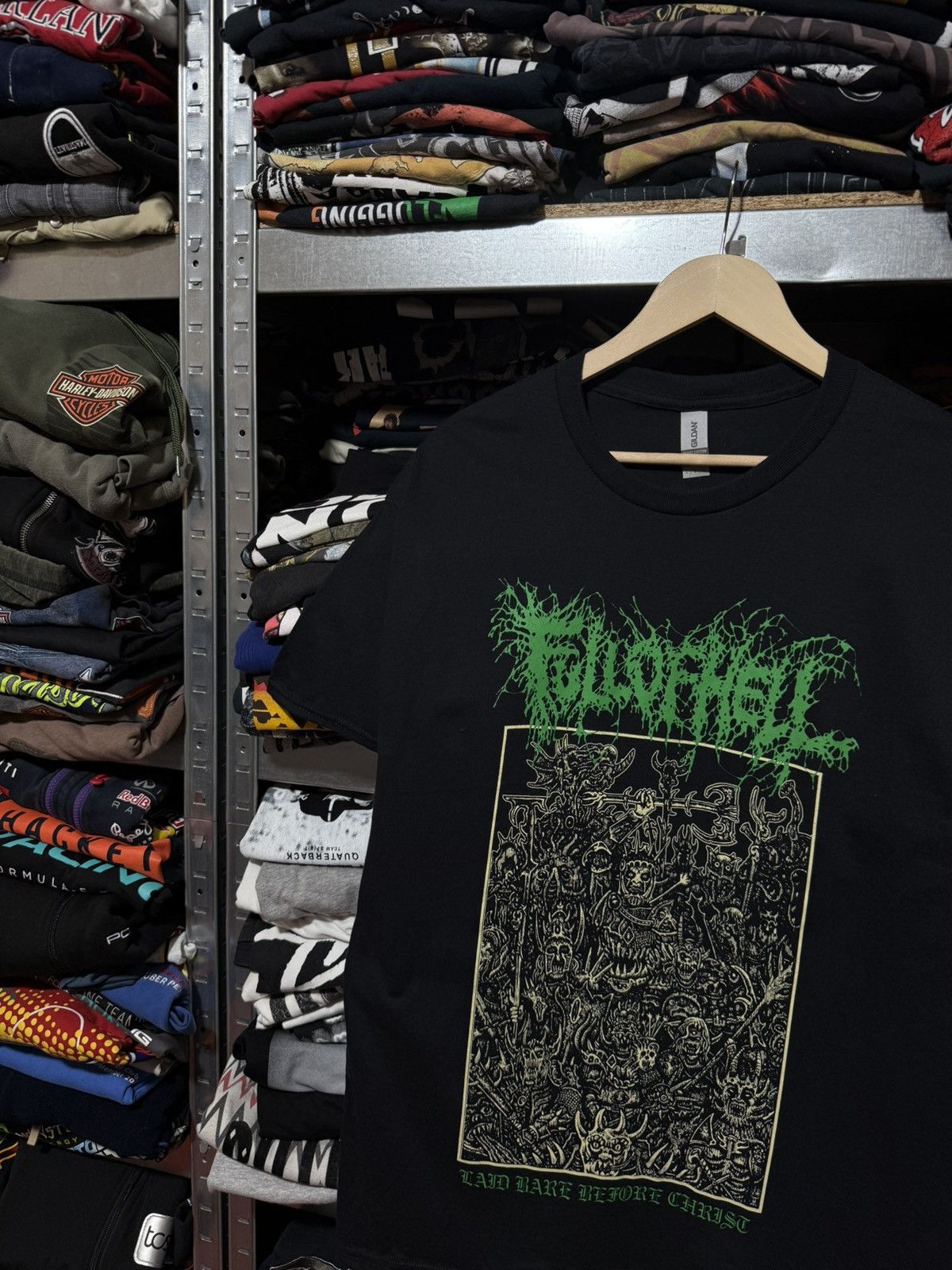 Band Tees Vintage 2000’s FULL OF HELL HORDE Hard Rock Metal T-Shirt Size US XL / EU 56 / 4 - 3 Thumbnail