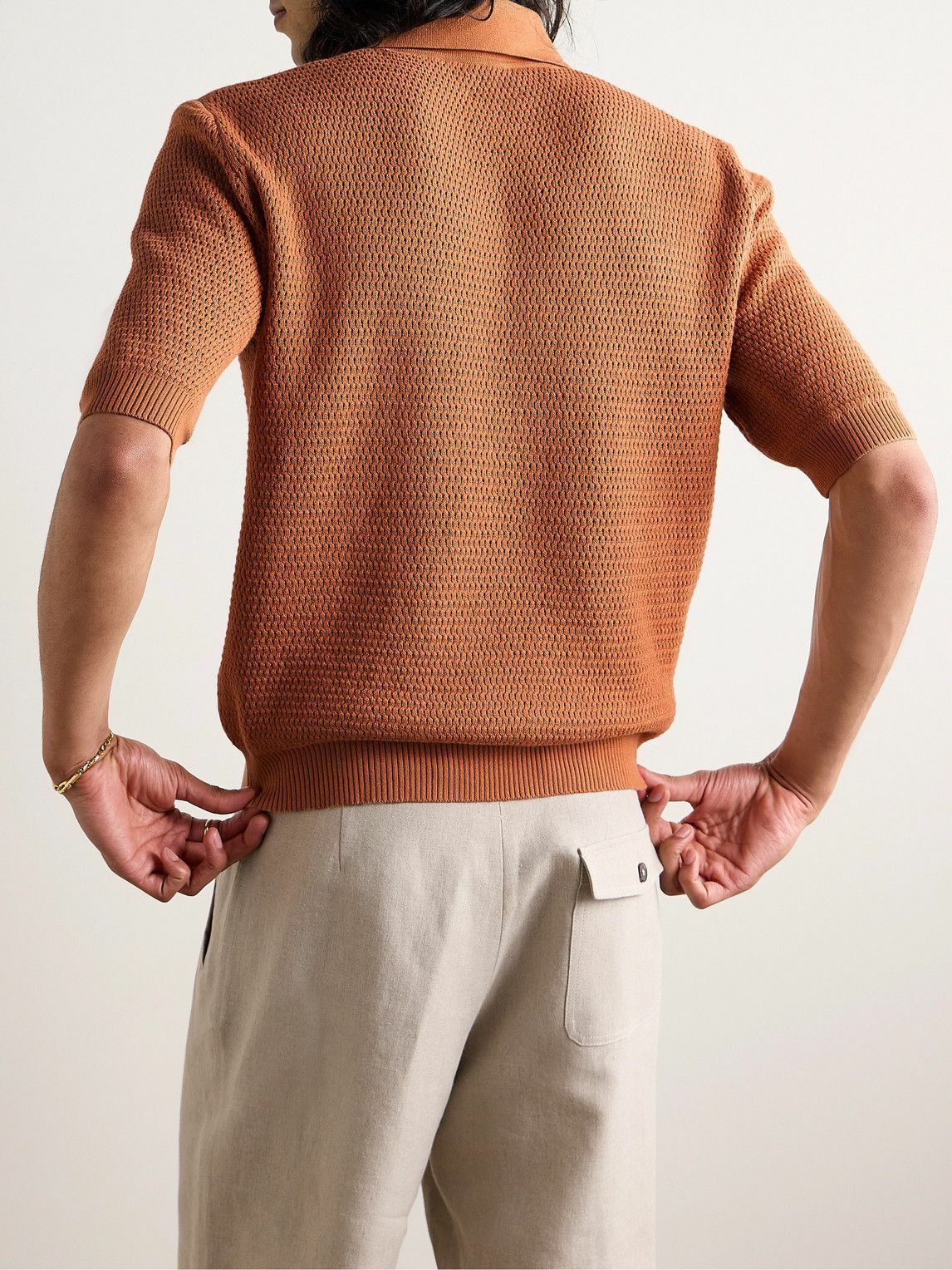 De Bonne Facture NWOT De Bonne Facture Honeycomb knit polo shirt Size US S / EU 44-46 / 1 - 7 Thumbnail