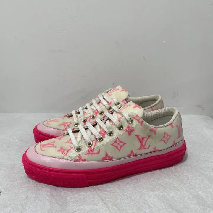 Louis Vuitton Louis Vuitton Stellar Sneakers in Pink and White 0079 Size US 8 / IT 38 - 1 Thumbnail