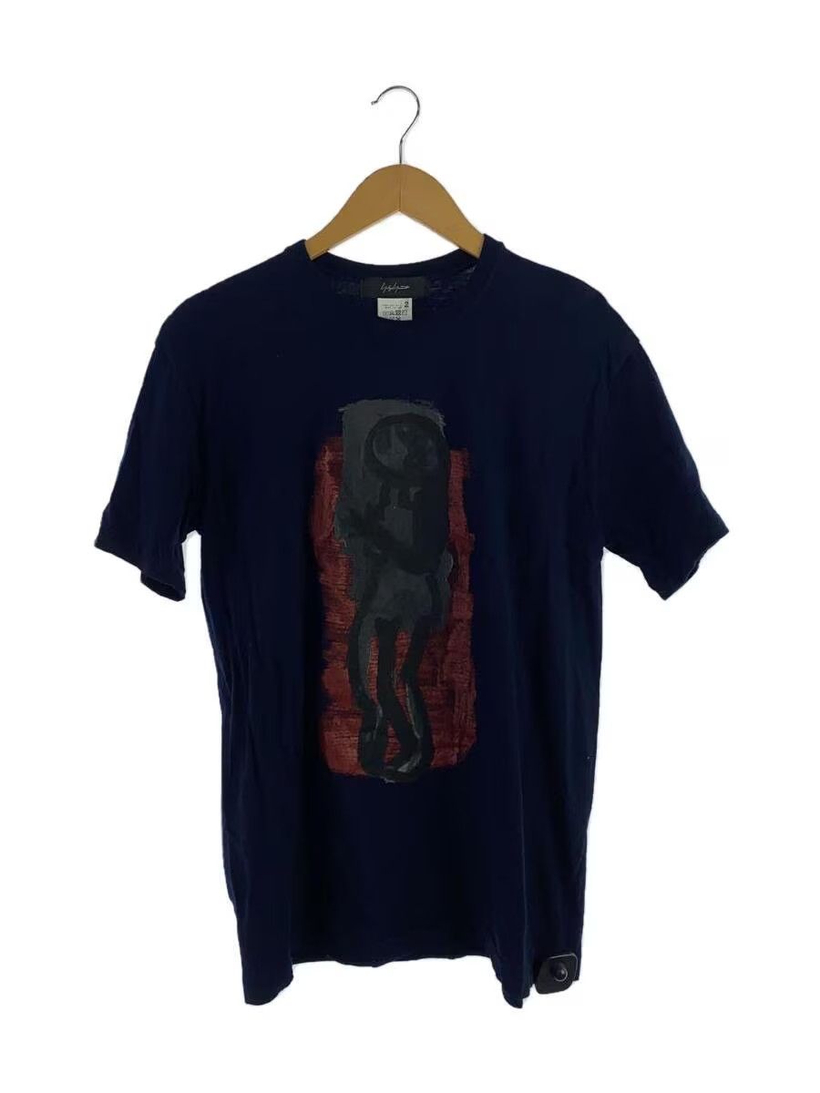 image of Yohji Yamamoto Abstract Painting Tee in Black, Men's (Size Medium)