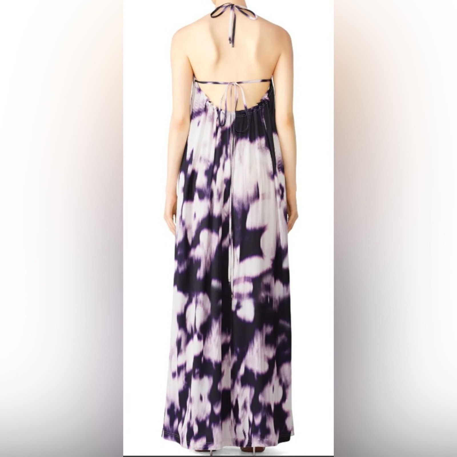 Other Kaufman Franco $1995 Elegant Purple White Maxi Dress size XS Size XS / US 0-2 / IT 36-38 - 4 Thumbnail